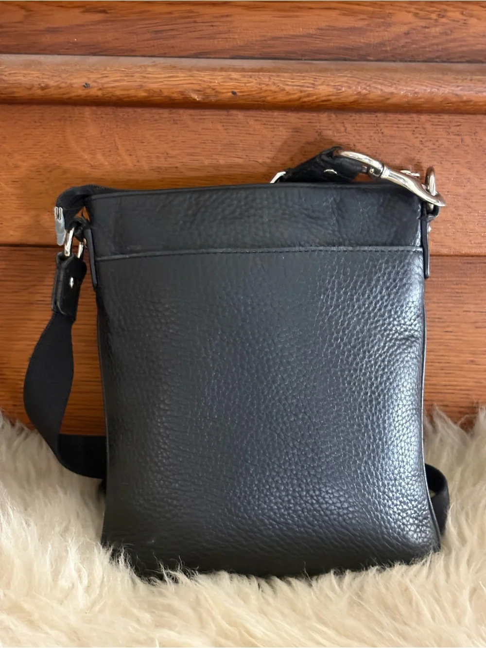 Coach Julia Black Pebbled Leather Crossbody Bag